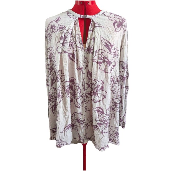 Free People Tops - Free People Women’s NWT Purple Floral Tunic Size Small